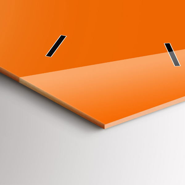 Vertical wall clock Orange color