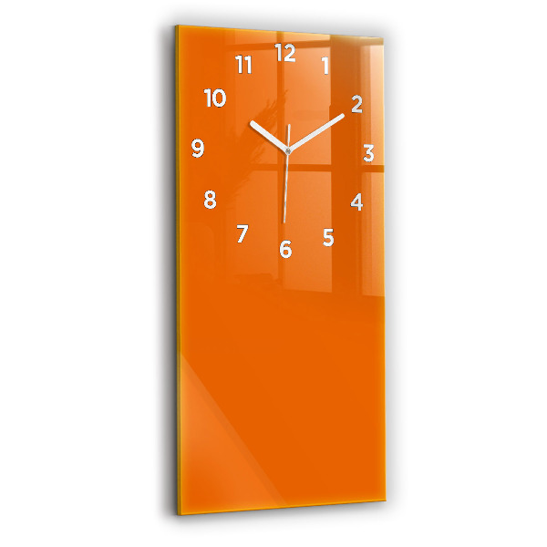 Vertical wall clock Orange color
