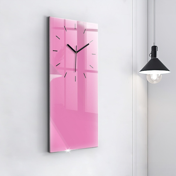 Vertical wall clock Color pink