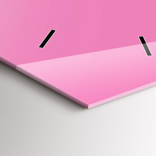 Vertical wall clock Color pink