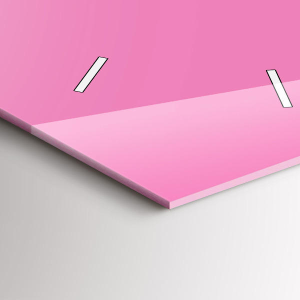 Vertical wall clock Color pink