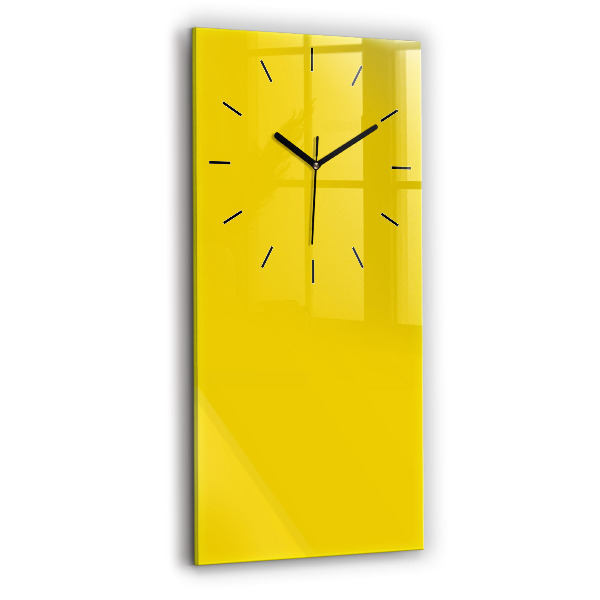 Vertical wall clock Light yellow color