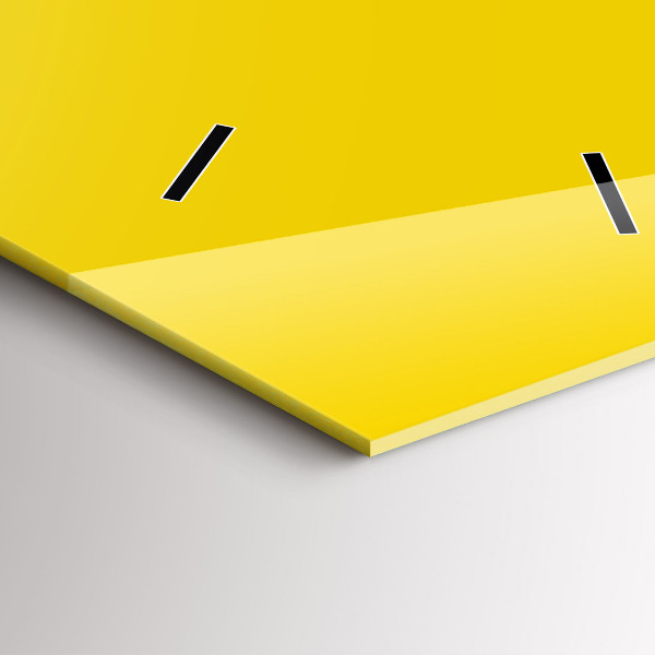 Vertical wall clock Light yellow color