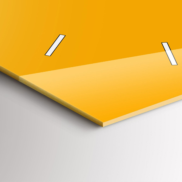 Vertical wall clock Color golden yellow