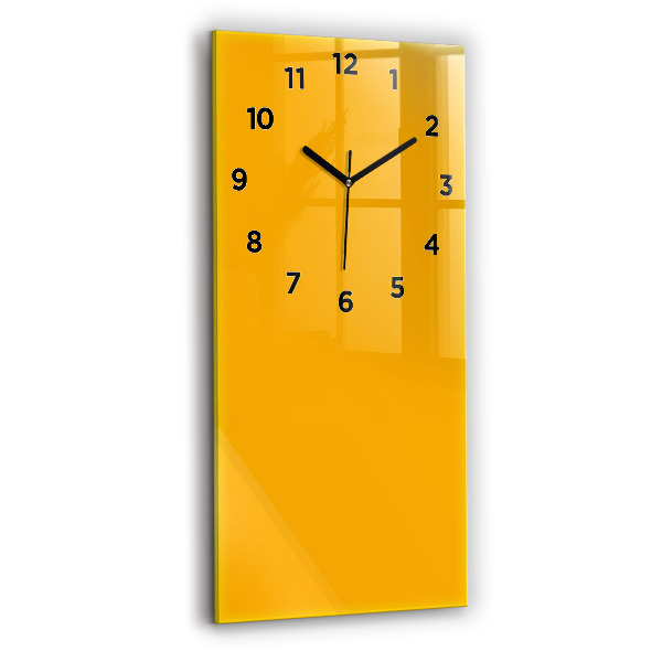 Vertical wall clock Color golden yellow