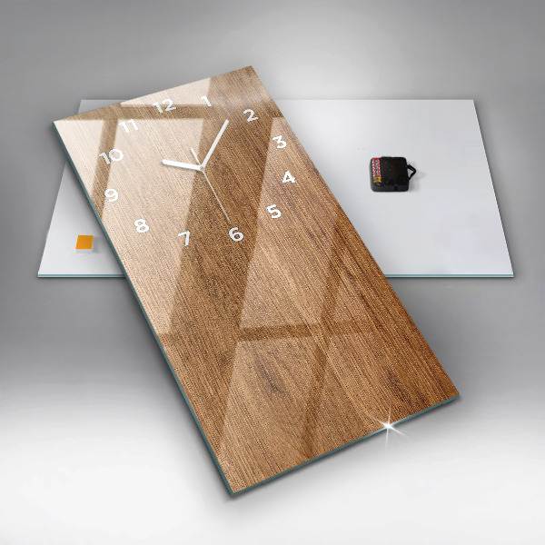 Vertical wall clock Light wood