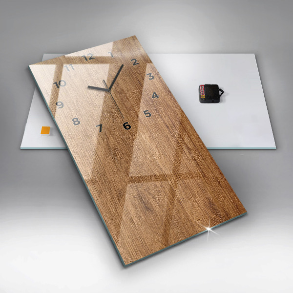 Vertical wall clock Light wood