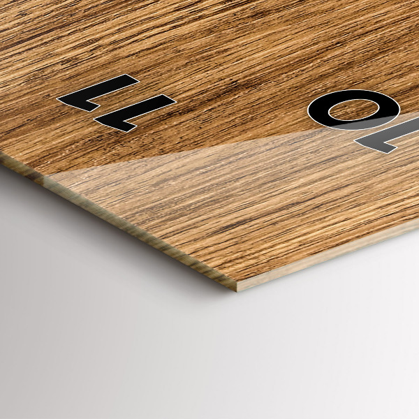 Vertical wall clock Light wood