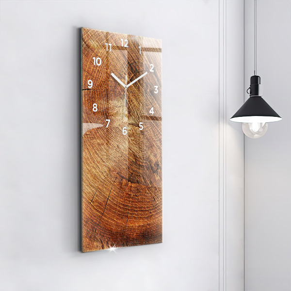 Vertical wall clock Old tree stump