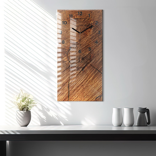 Vertical wall clock Decorative wood