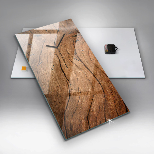 Vertical wall clock Old wood