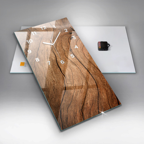 Vertical wall clock Old wood