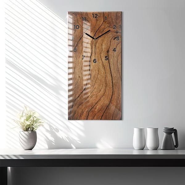 Vertical wall clock Old wood