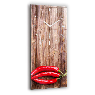 Vertical wall clock Peppers