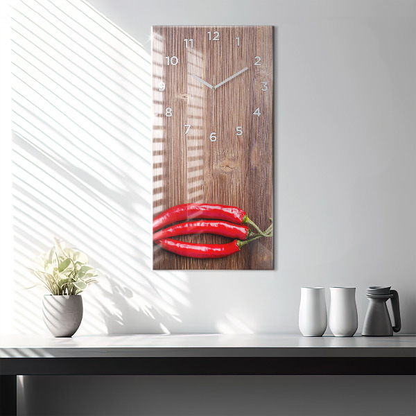 Vertical wall clock Peppers