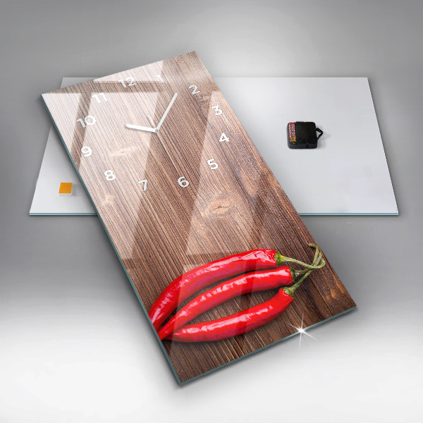 Vertical wall clock Peppers
