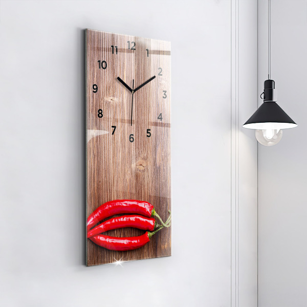 Vertical wall clock Peppers