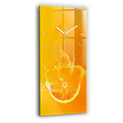 Vertical wall clock Orange