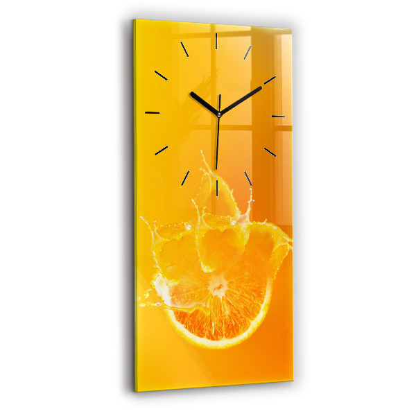 Vertical wall clock Orange
