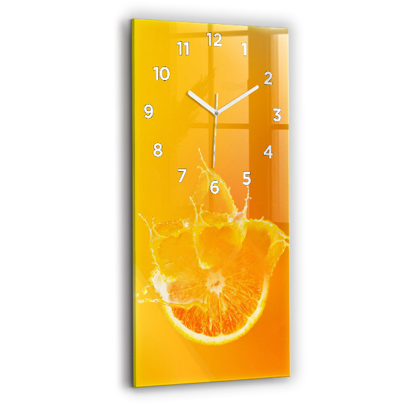 Vertical wall clock Orange