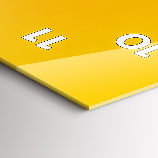 Vertical wall clock Orange