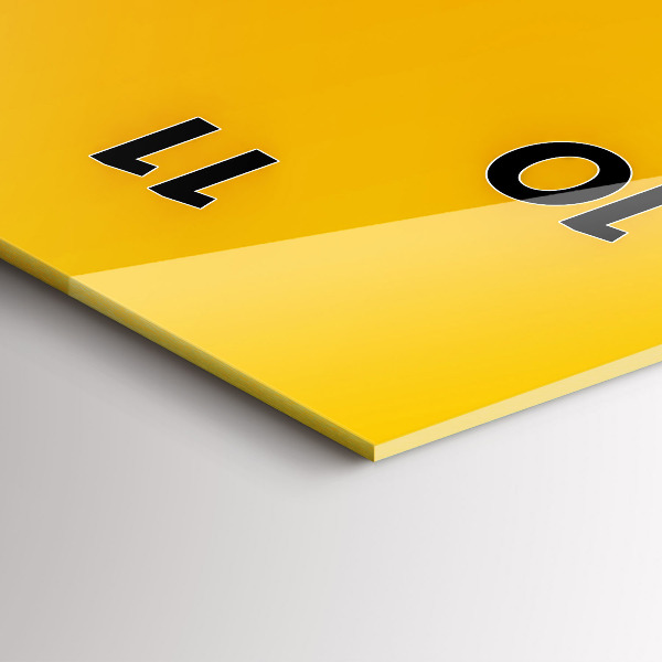 Vertical wall clock Orange