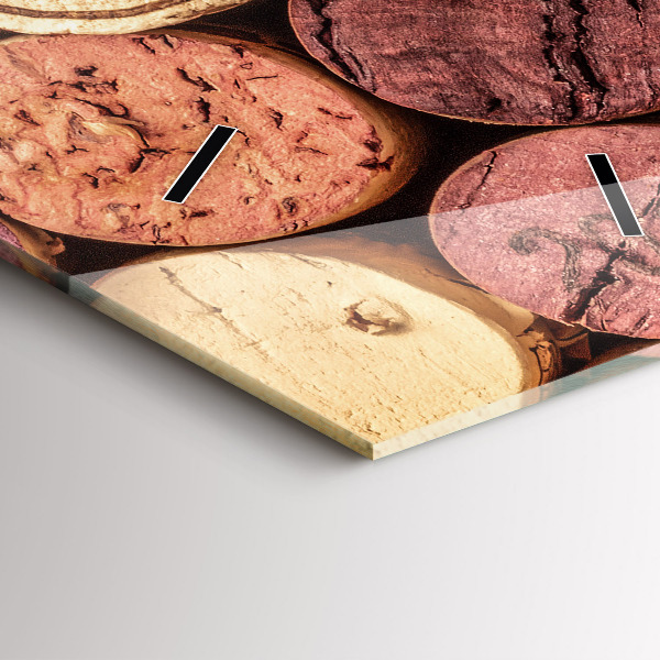 Vertical wall clock Wine corks
