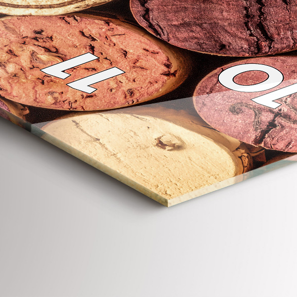 Vertical wall clock Wine corks