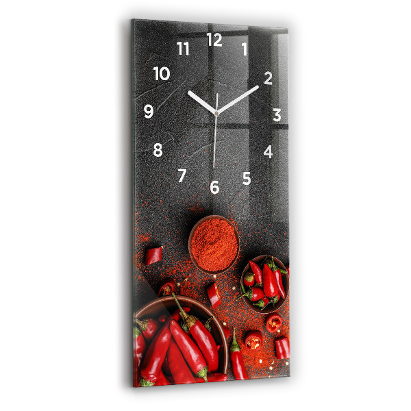 Vertical wall clock Red peppers