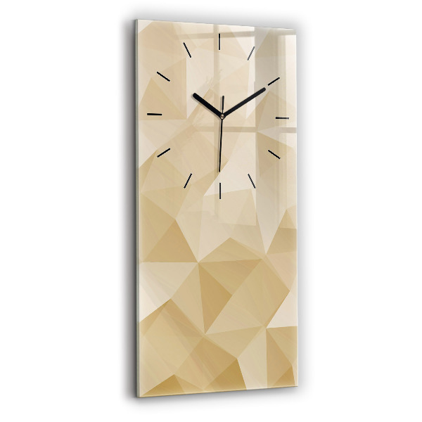 Vertical wall clock Triangles abstract