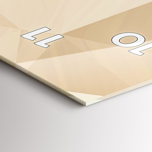 Vertical wall clock Triangles abstract