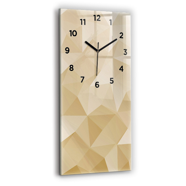 Vertical wall clock Triangles abstract