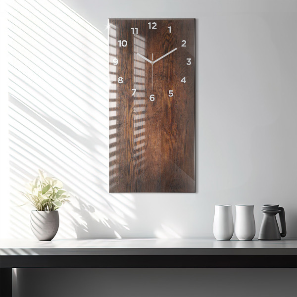 Vertical wall clock Old wood