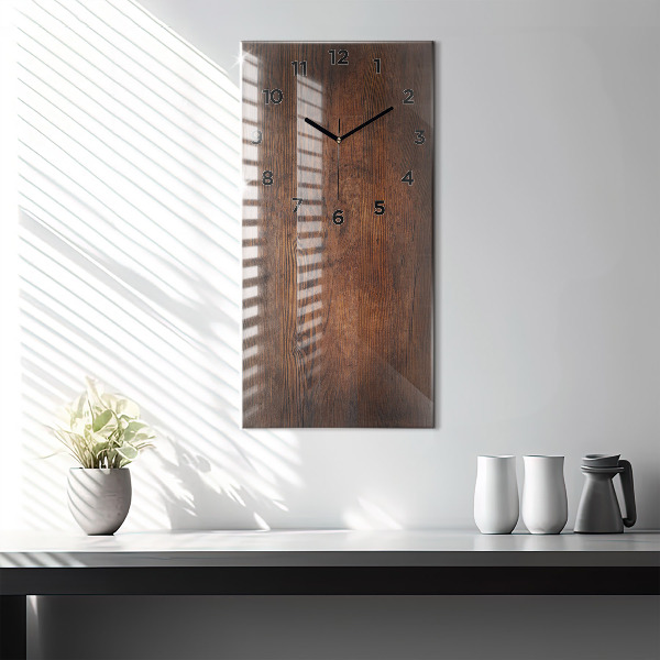 Vertical wall clock Old wood