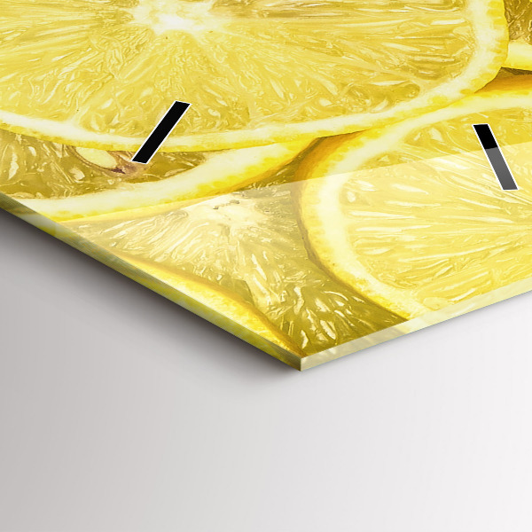 Vertical wall clock Lemon slices