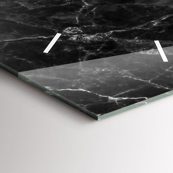 Vertical wall clock Dark marble