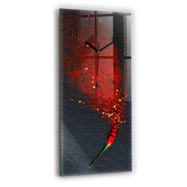 Vertical wall clock Red pepper seasoning