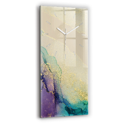 Vertical wall clock Abstraction of colors