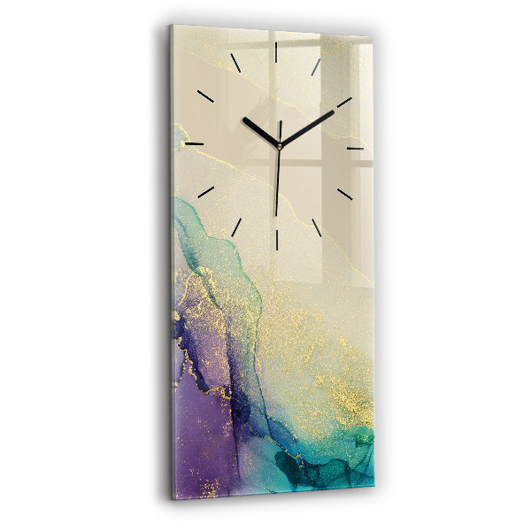 Vertical wall clock Abstraction of colors