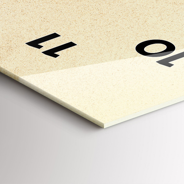 Vertical wall clock Golden abstraction