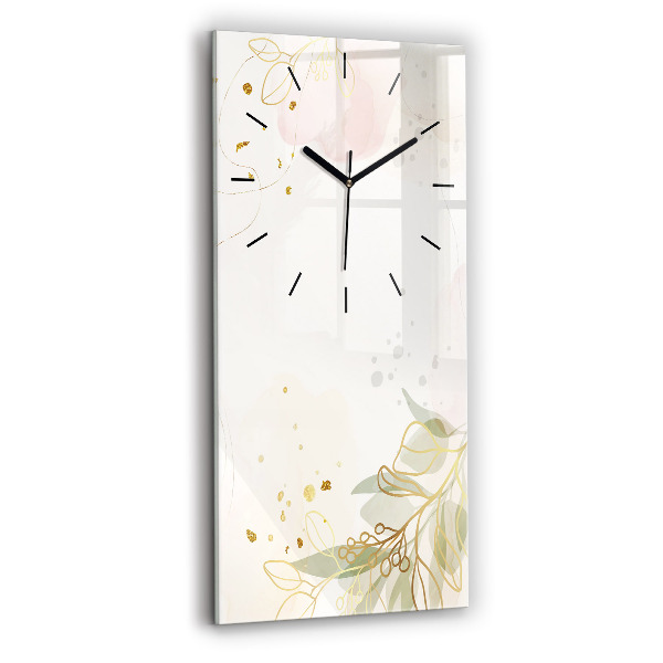 Vertical wall clock Pastel abstraction