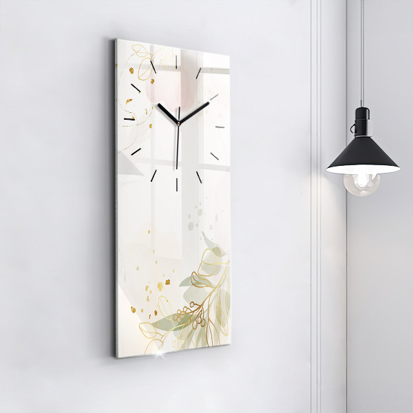 Vertical wall clock Pastel abstraction