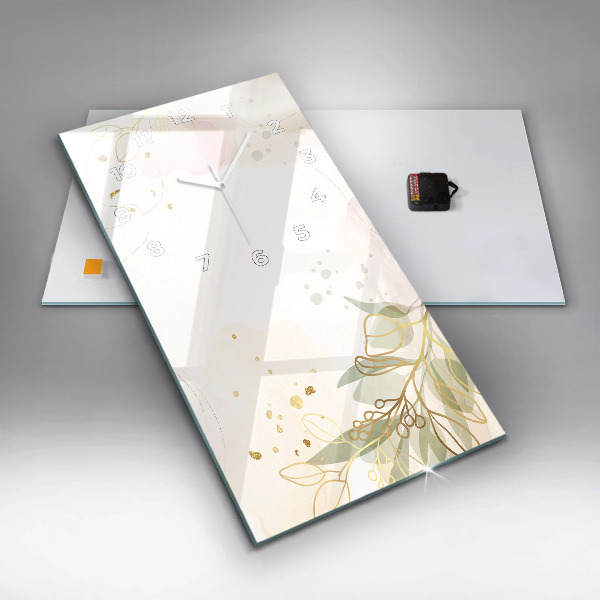 Vertical wall clock Pastel abstraction