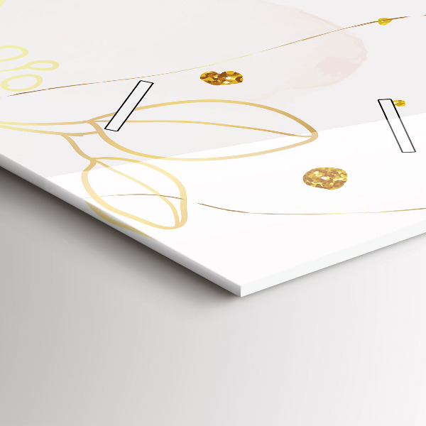 Vertical wall clock Pastel abstraction