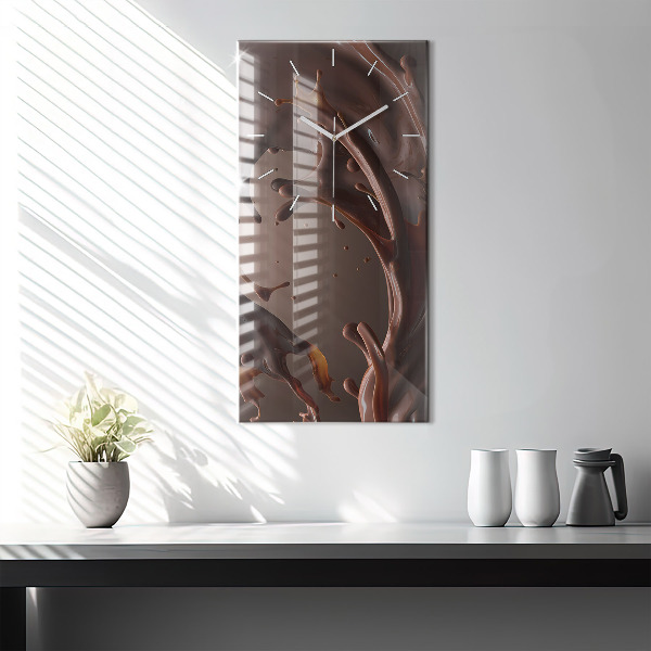 Vertical wall clock Cocoa waves