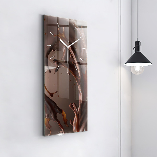 Vertical wall clock Cocoa waves