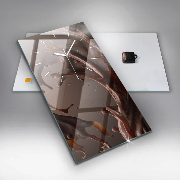 Vertical wall clock Cocoa waves