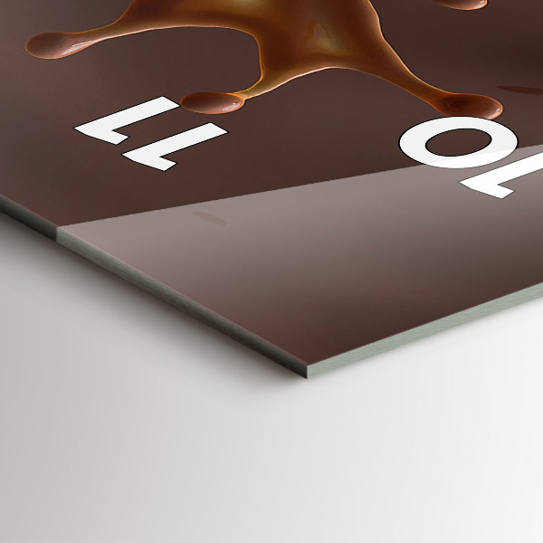 Vertical wall clock Cocoa waves