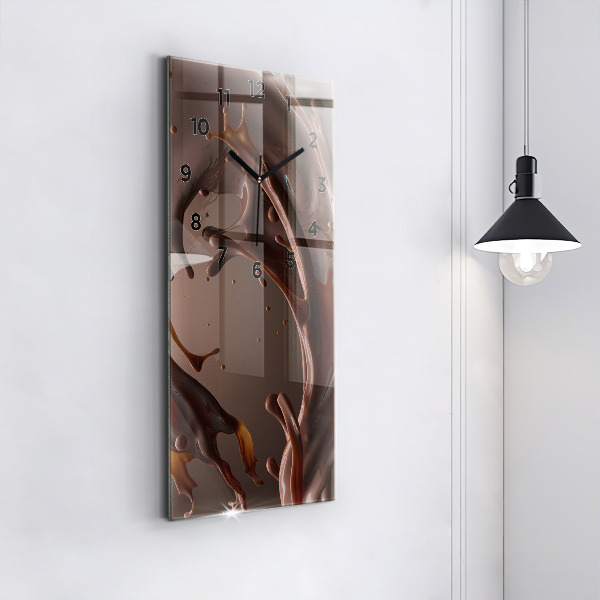 Vertical wall clock Cocoa waves
