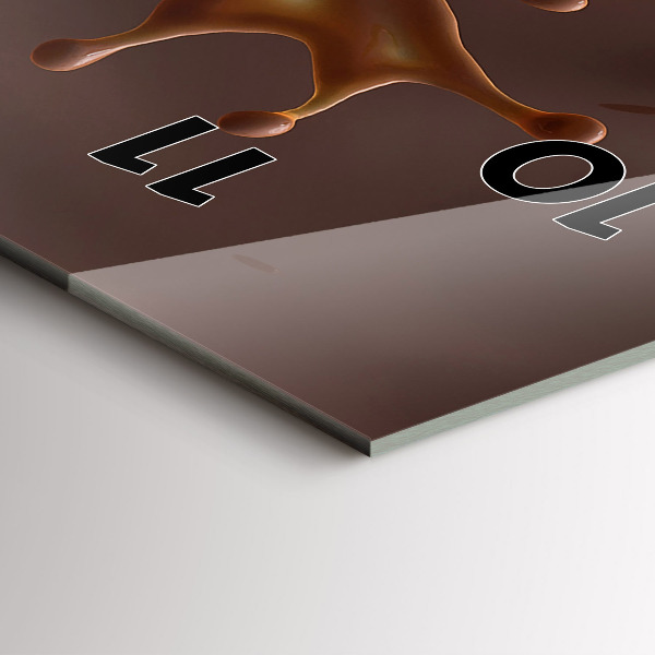 Vertical wall clock Cocoa waves